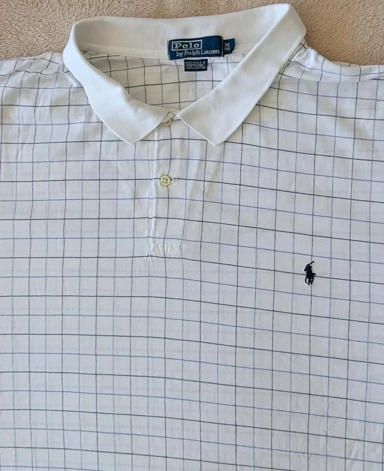 Polo Ralph Lauren Vintage wit met ruiten. Maat 3XB – photo 4